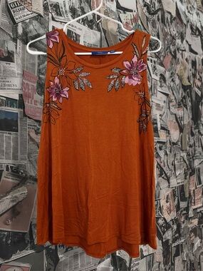 Western Embellished Tank Top – Sparkle Detail Sleeveless Top